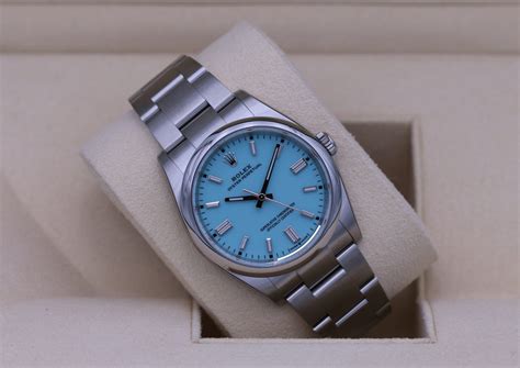 ladies rolex tiffany dial|rolex tiffany blue 36mm price.